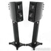 Borresen  X1 Bookshelf Speakers; Black Pair With Stands