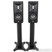 Borresen  X1 Bookshelf Speakers; Black Pair With Stands