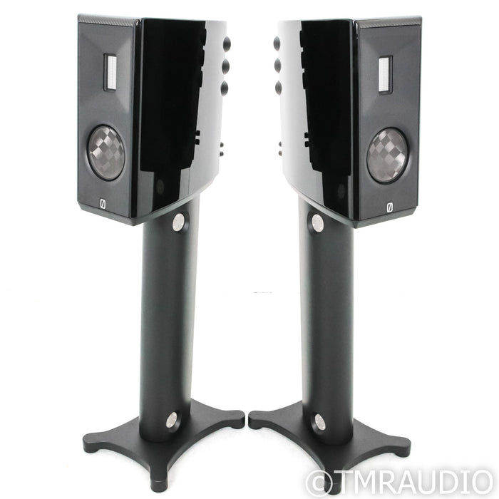Borresen  X1 Bookshelf Speakers; Black Pair With Stands