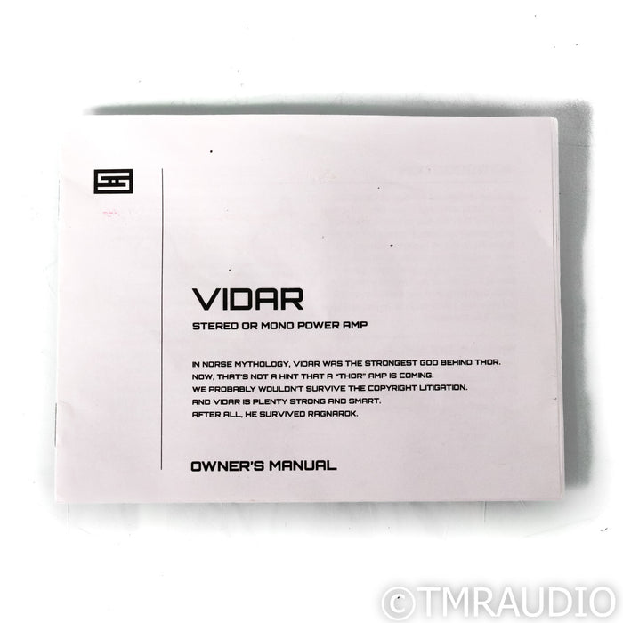 Schiit Audio Vidar Stereo Power Amplifier