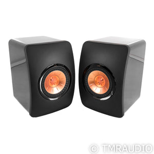 KEF LS50 Bookshelf Speakers; Black Pair