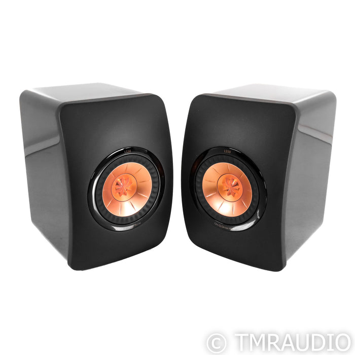 KEF LS50 Bookshelf Speakers; Black Pair