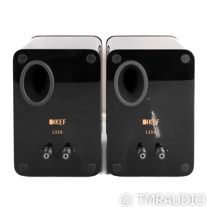 KEF LS50 Bookshelf Speakers; Black Pair