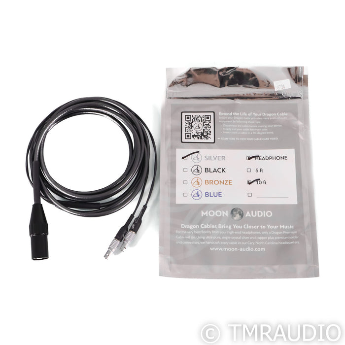 Moon Audio Silver Dragon Headphone Cable; 10' 2-Pin LEMO to 4-Pin XLR