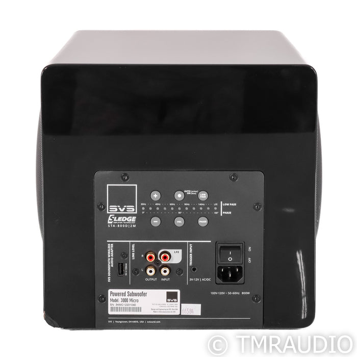 SVS SB-3000 8" Micro Subwoofer; Piano Black
