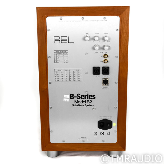 REL Acoustics Britannia B2 10" Powered Subwoofer; Cherry