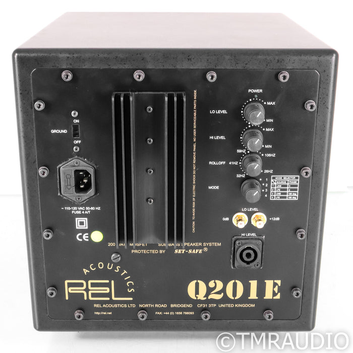 REL Acoustics Q201E 10" Powered Subwoofer; Black
