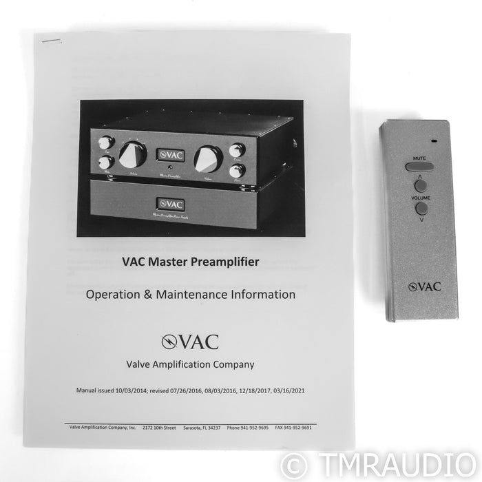 VAC Master Stereo Tube Preamplifier