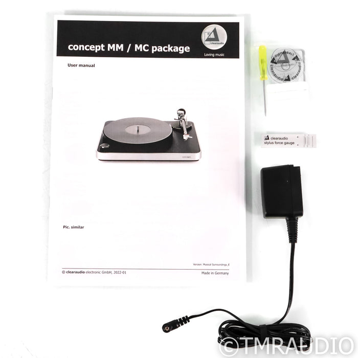 Clearaudio Concept AiR Belt Drive Turntable; Satisfy Carbon Tonearm; Concept MC