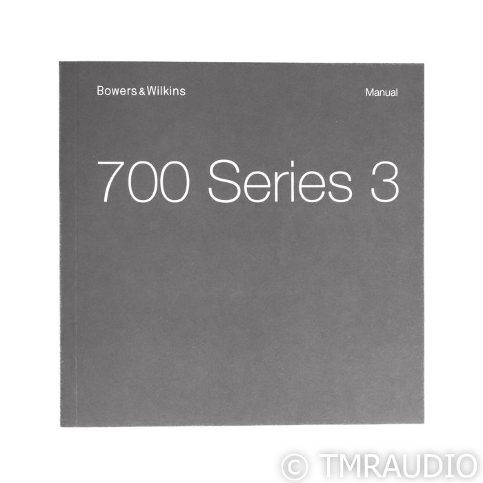 B&W 705 S3 Bookshelf Speakers; Mocha Pair