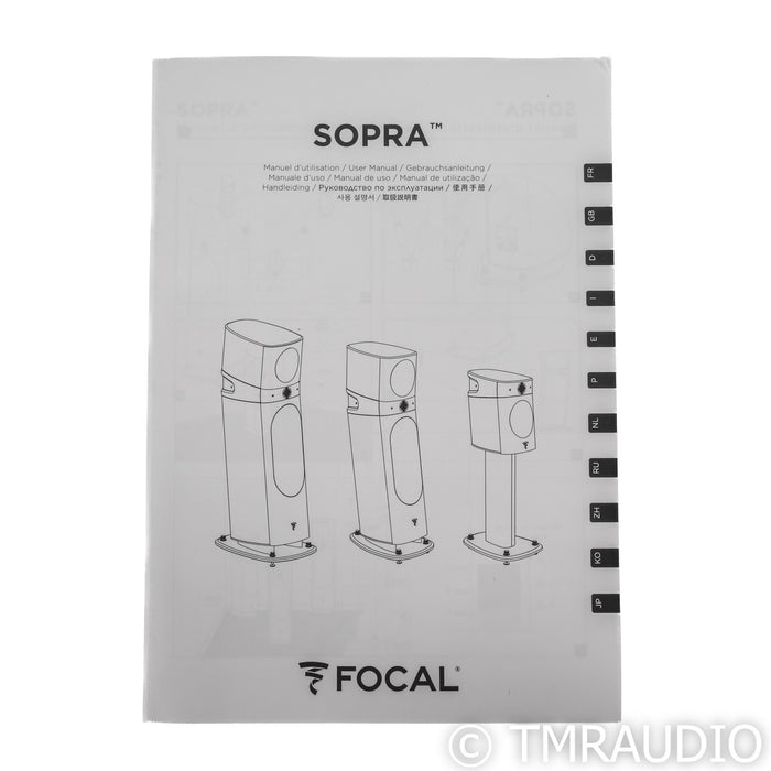 Focal Sopra Center Channel Speaker; Black Lacquer (Used)