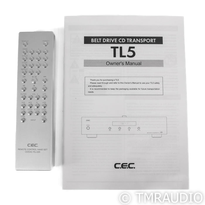 CEC TL5 Belt Drive CD Transport; Upgraded Remote & Disc Stabilizer