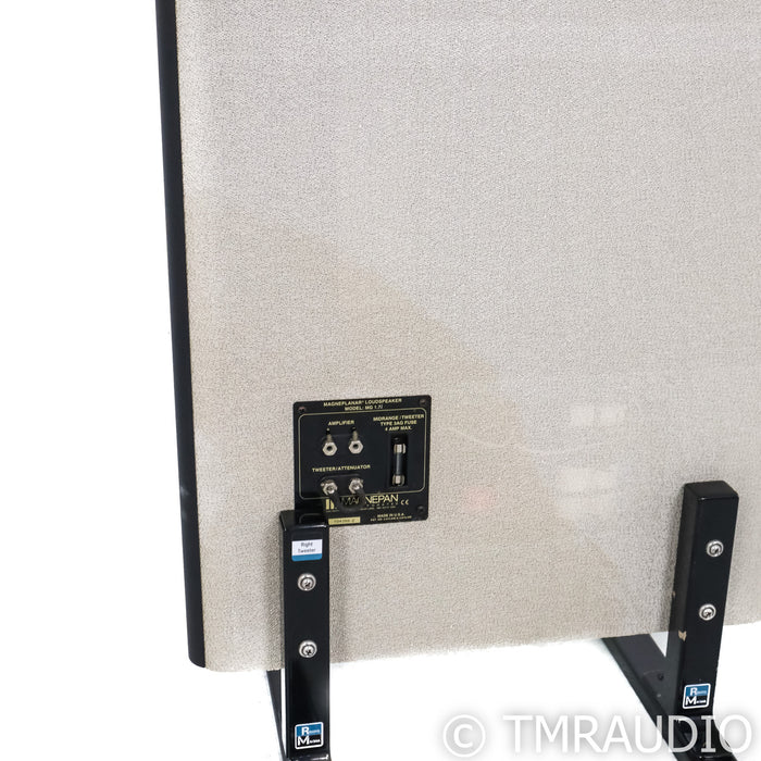 Magnepan MG 1.7i Planar Magnetic Floorstanding Speakers; Black & Off-White Pair