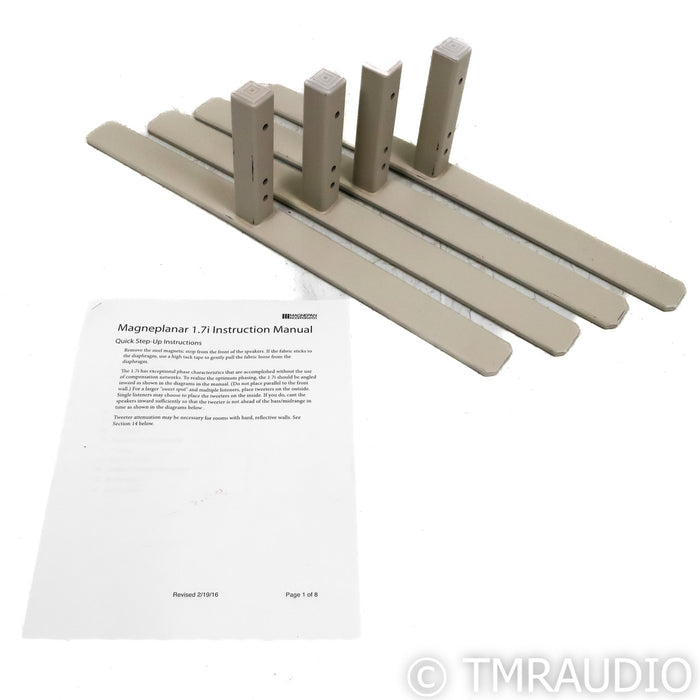 Magnepan MG 1.7i Planar Magnetic Floorstanding Speakers; Black & Off-White Pair