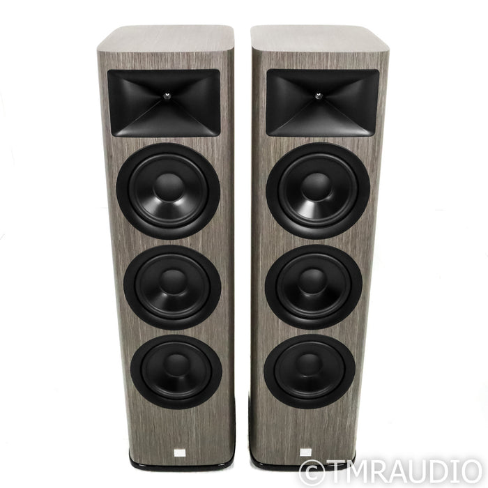 JBL HDI-3800 Floorstanding Speakers; Grey Oak Pair