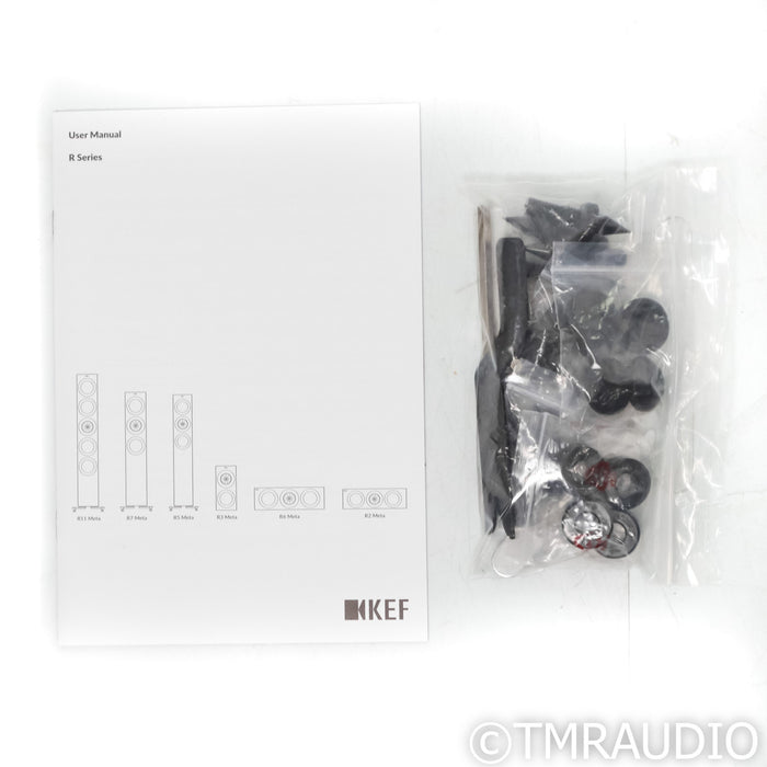 KEF R3 Meta Bookshelf Speakers; Black Pair with S3 Stands