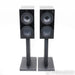 KEF R3 Meta Bookshelf Speakers; Black Pair with S3 Stands