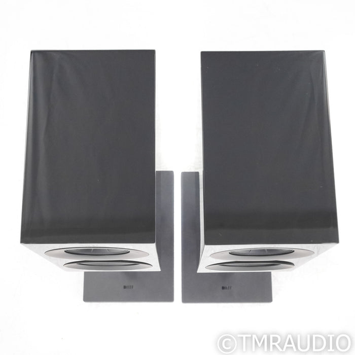 KEF R3 Meta Bookshelf Speakers; Black Pair with S3 Stands