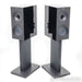 KEF R3 Meta Bookshelf Speakers; Black Pair with S3 Stands