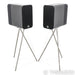 Q Acoustics Concept 300 Bookshelf Speakers; Silver & Ebony Pair w/ Stands (Open Box)