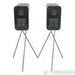 Q Acoustics Concept 300 Bookshelf Speakers; Silver & Ebony Pair w/ Stands (Open Box)