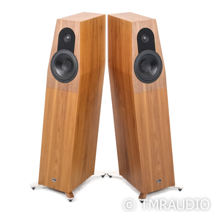 Qln Prestige Three Floorstanding Speakers; Walnut Pair