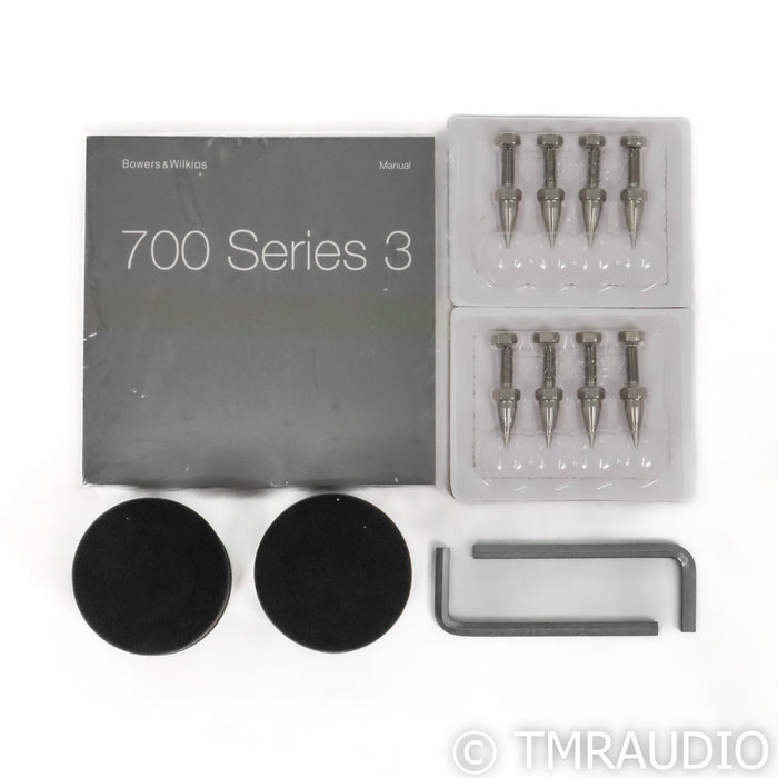B&W 703 S3 Floorstanding Speakers; Mocha Pair