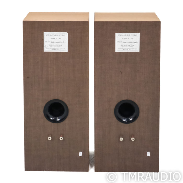 Omega Speaker Systems Super 3 XRS Floorstanding Speakers; Oak & Mocha Tweed Pair