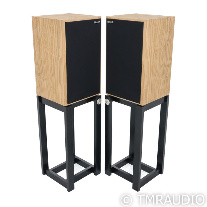 Harbeth Monitor 30.2 XD Bookshelf Speakers; Tamo Ash Pair w/ Stands