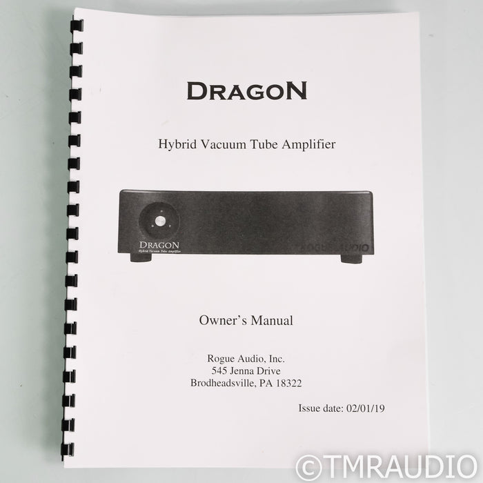 Rogue Audio DragoN Stereo Tube Hybrid Power Amplifier