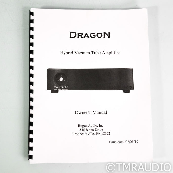 Rogue Audio DragoN Stereo Tube Hybrid Power Amplifier