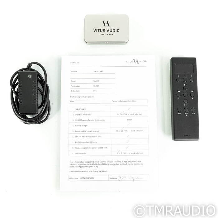 Vitus SIA-025 mkII Stereo Integrated Amplifier
