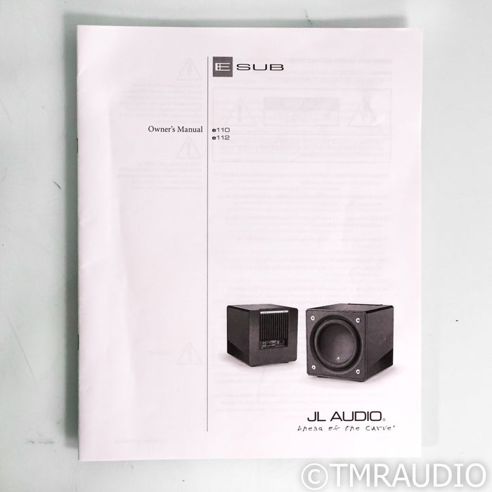 JL Audio E110 E-Sub 10" Powered Subwoofer; Black Gloss