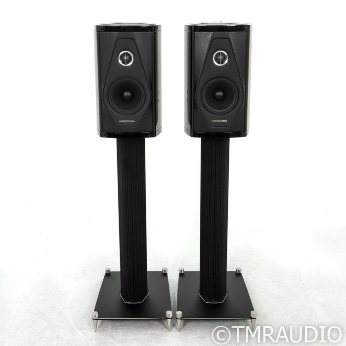 Sonus Faber Olympica I Bookshelf Speakers; Black Pair with Stands