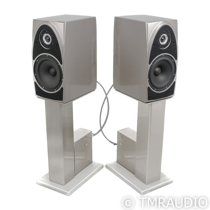 Wilson Audio Duette Bookshelf Speakers; Desert Silver Pair with Stands