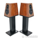 Qln Prestige 1 Bookshelf Speakers; Walnut Piano Pair with Stands