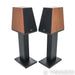 Qln Prestige 1 Bookshelf Speakers; Walnut Piano Pair with Stands