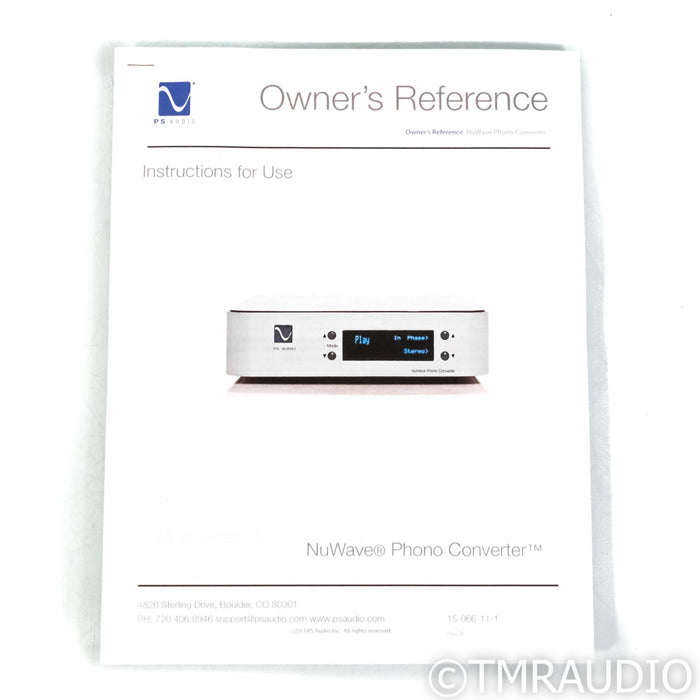PS Audio NuWave MM & MC Phono Converter; A/D Converter