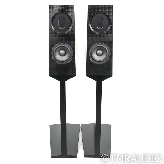 Kaiser Acoustics Kawero Chiara Speakers; Carbon Fiber Pair w/ Stands