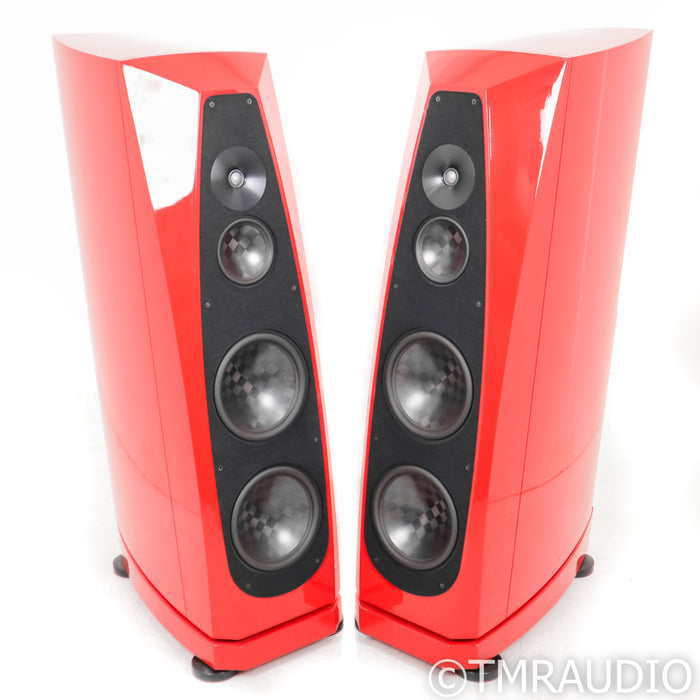 Rockport Technologies Cygnus Floorstanding Speakers; Red Pair