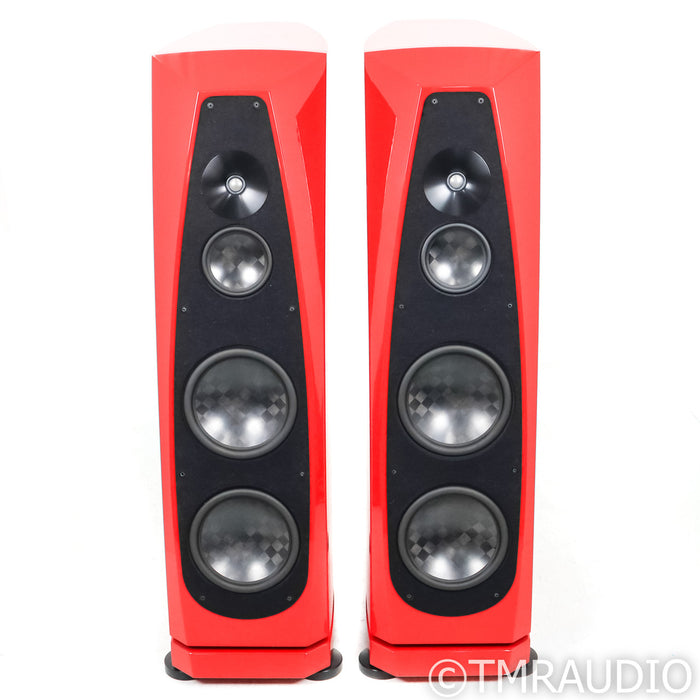 Rockport Technologies Cygnus Floorstanding Speakers; Red Pair