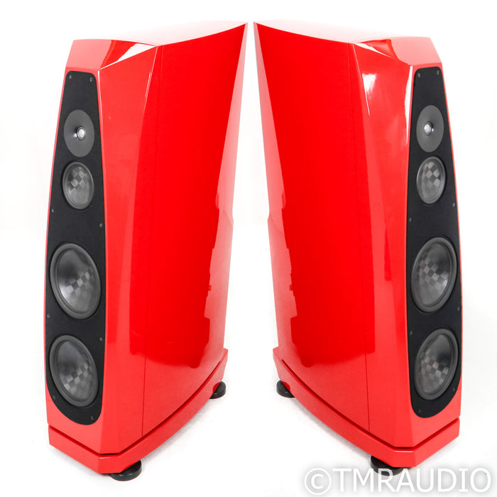 Rockport Technologies Cygnus Floorstanding Speakers; Red Pair