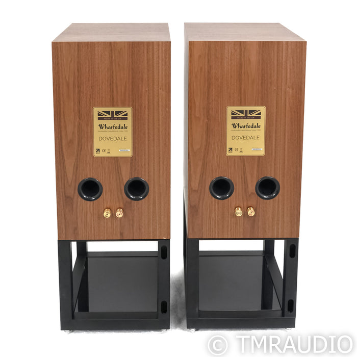 Wharfedale Dovedale 90th Anniversary Bookshelf Speakers; Walnut Pair with Stands