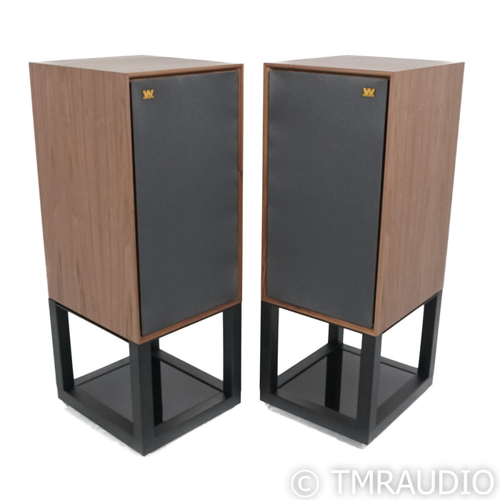 Wharfedale Dovedale 90th Anniversary Bookshelf Speakers; Walnut Pair with Stands