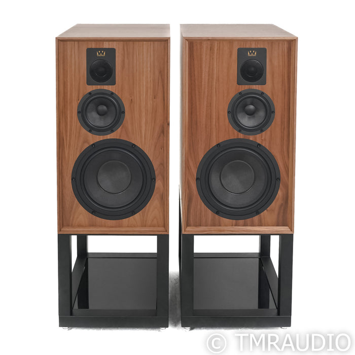Wharfedale Dovedale 90th Anniversary Bookshelf Speakers; Walnut Pair with Stands