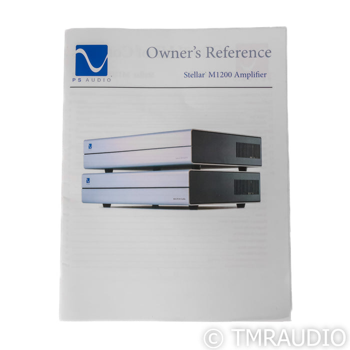 PS Audio Stellar M1200  Tube Hybrid Monoblock Power Amplifiers; Pair