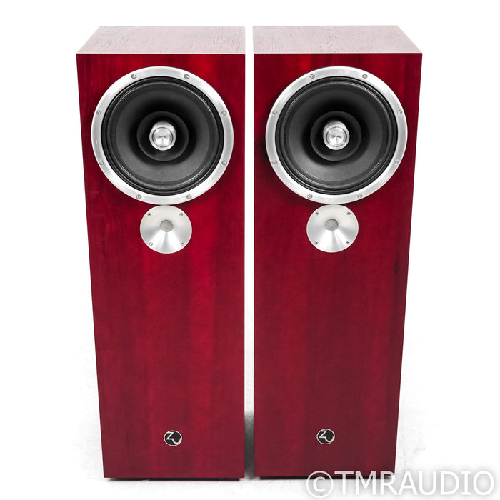 Zu Omen Dirty Weekend MkII Floorstanding Speakers; Ruby Red Pair, Upgraded Caps