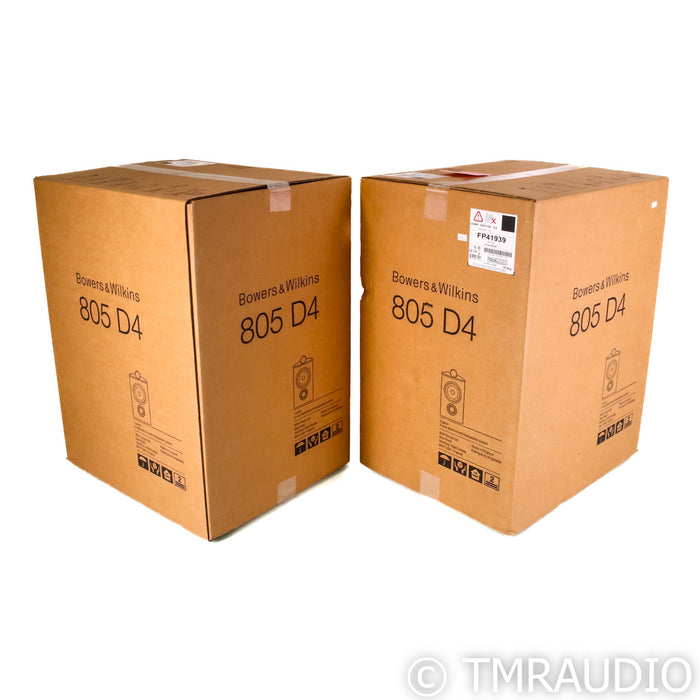 B&W 805 D4 Bookshelf Speakers; Black Pair (Sealed)