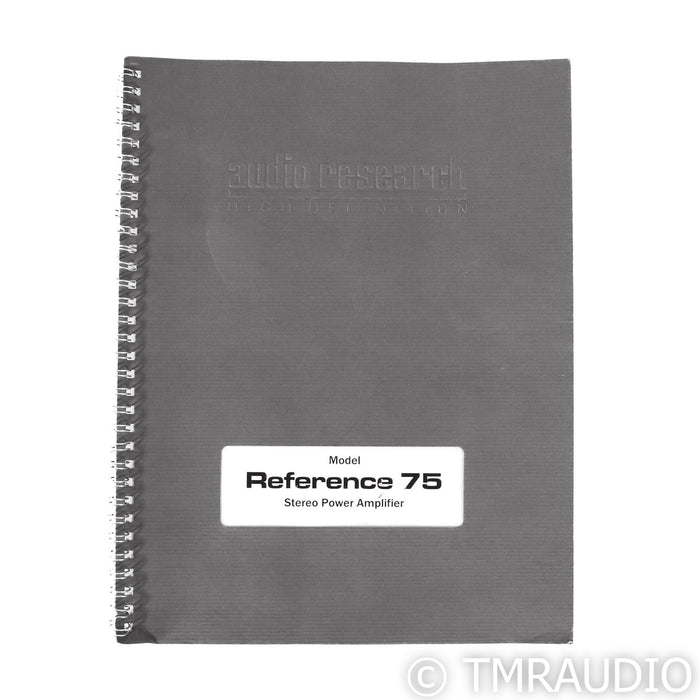 Audio Research Reference 75SE Stereo Tube Power Amplifier