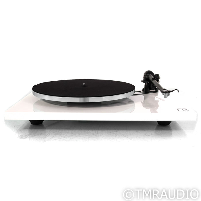 Rega Planar 3 Belt Drive Turntable; White, Rega Elys 2 MM Cartridge